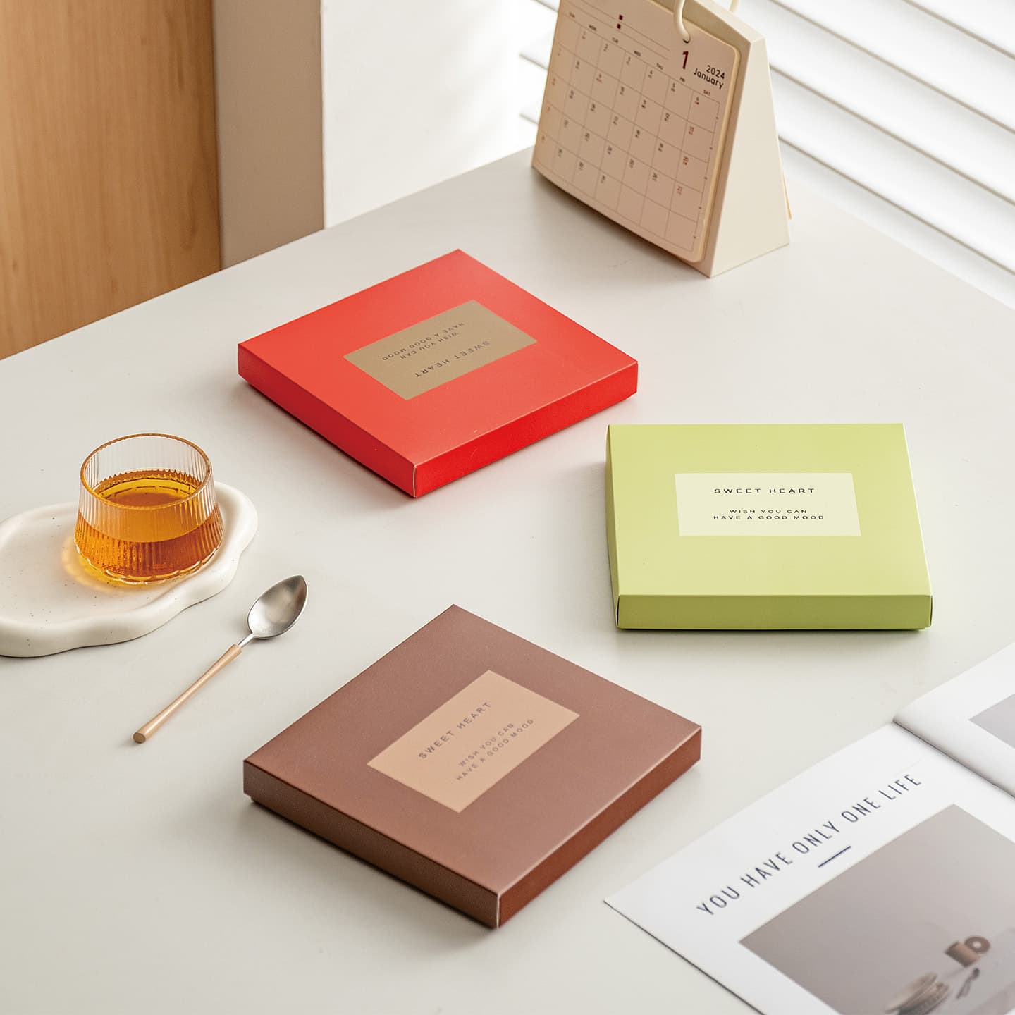 9-Grid Fresh Chocolate Packaging Gift Box Air Truffle Handmade Birthday Qixi Baking Valentine's Day Gift Box