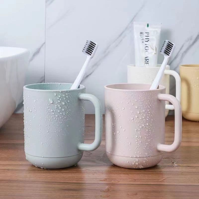 Simple Brushing Cup, Plastic Household Mouthwash Cup, Anti-Fall Portable Couple Tooth Cup, Thickened Student Dormitory Toothbrush Cup