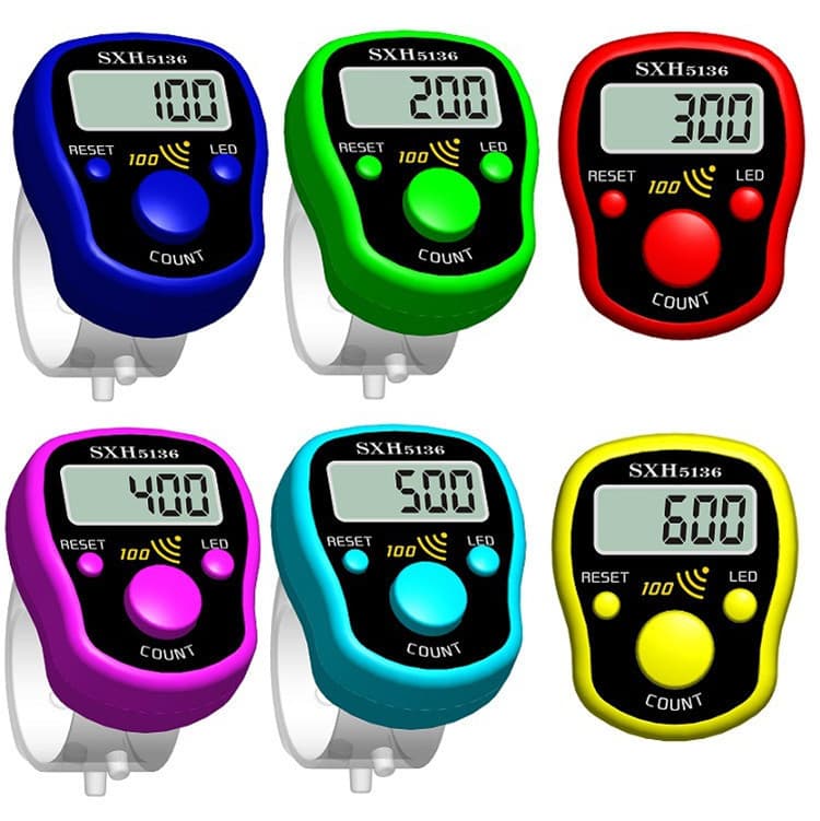 Ring Glow Finger Counter LED Light Hundred Beep Counter People Flow Counter 1051 Tally Counter