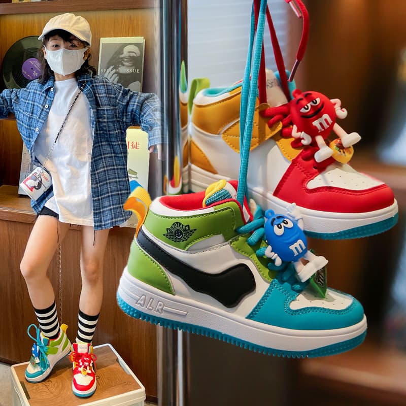 M&M's Mixed-Style Sneakers for Boys and Girls, New 2025 Autumn Style, Comfortable Single Shoes for Medium and Large Children, Casual Shoes, Sports Shoes