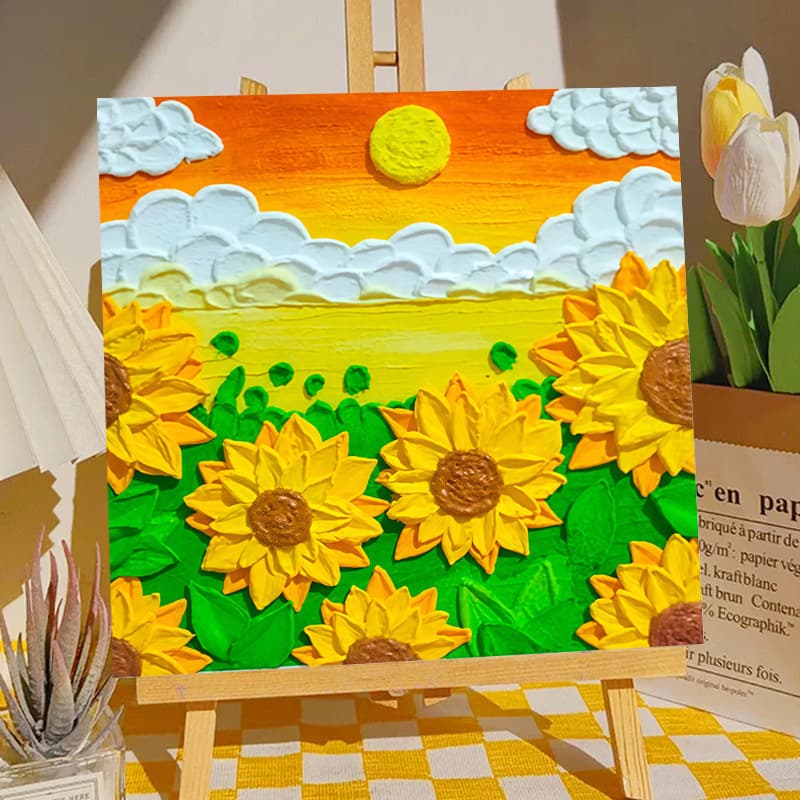 2026 New Year Textured Painting 3D Team Building DIY Handmade Acrylic Cartoon Small Size Healing Wholesale