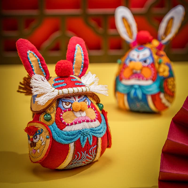 Wang's Handmade Embroidery DIY Kit for Beginners Self-Embroidered Doll Pendant Rabbit Sachet Lord Rabbit
