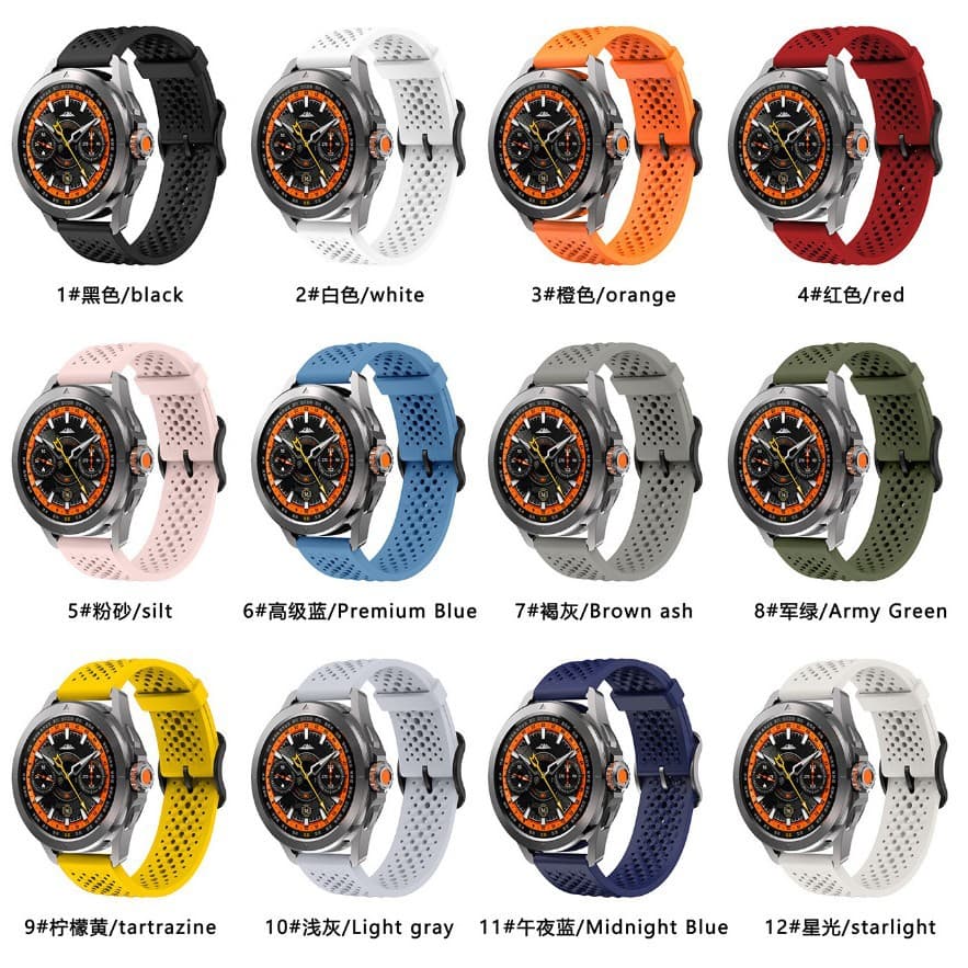 Compatible with Xiaomi Watch S4 Sport Smart Watch Official Same Style Silicone Strap 22mm Universal for Huawei Samsung