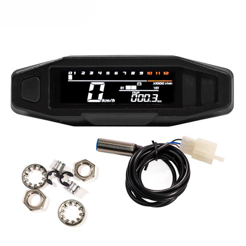 Cross-border South American motorcycle instrument panel modification universal LCD electronic multi-function speedometer, tachometer, and fuel gauge assembly
