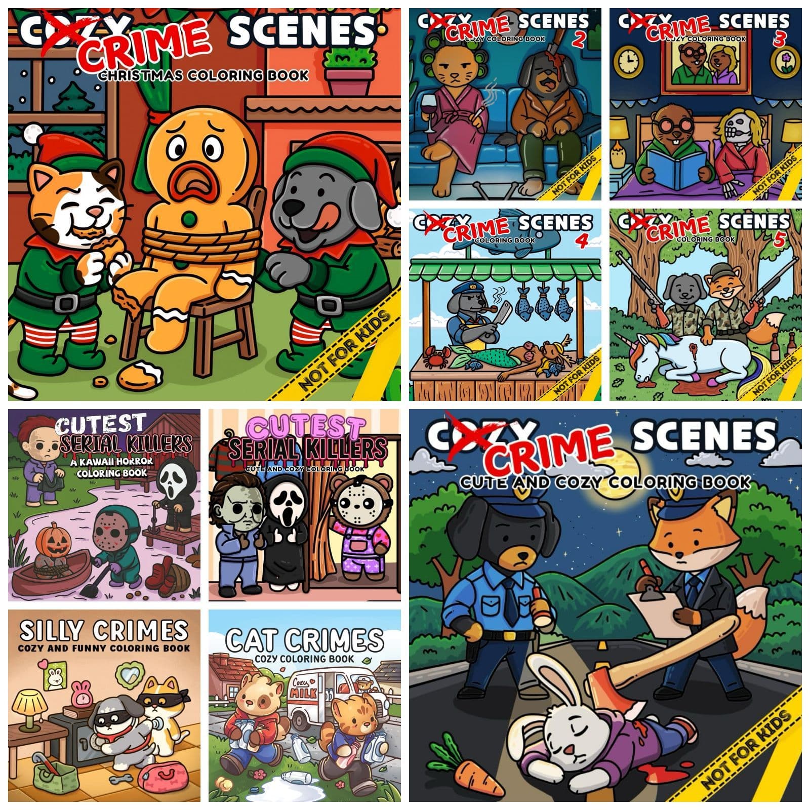 2026 Cross-border Crime Killer Series Coloring Book CRIME SCENES Coloring Book