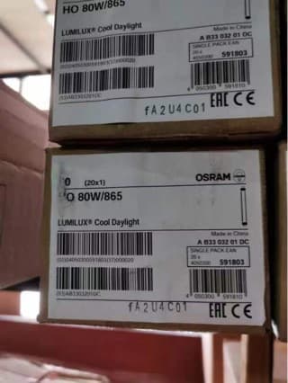 OSRAM L 80w865 BIOLUX Recyclable D65 Light Source Color Matching Tube HO