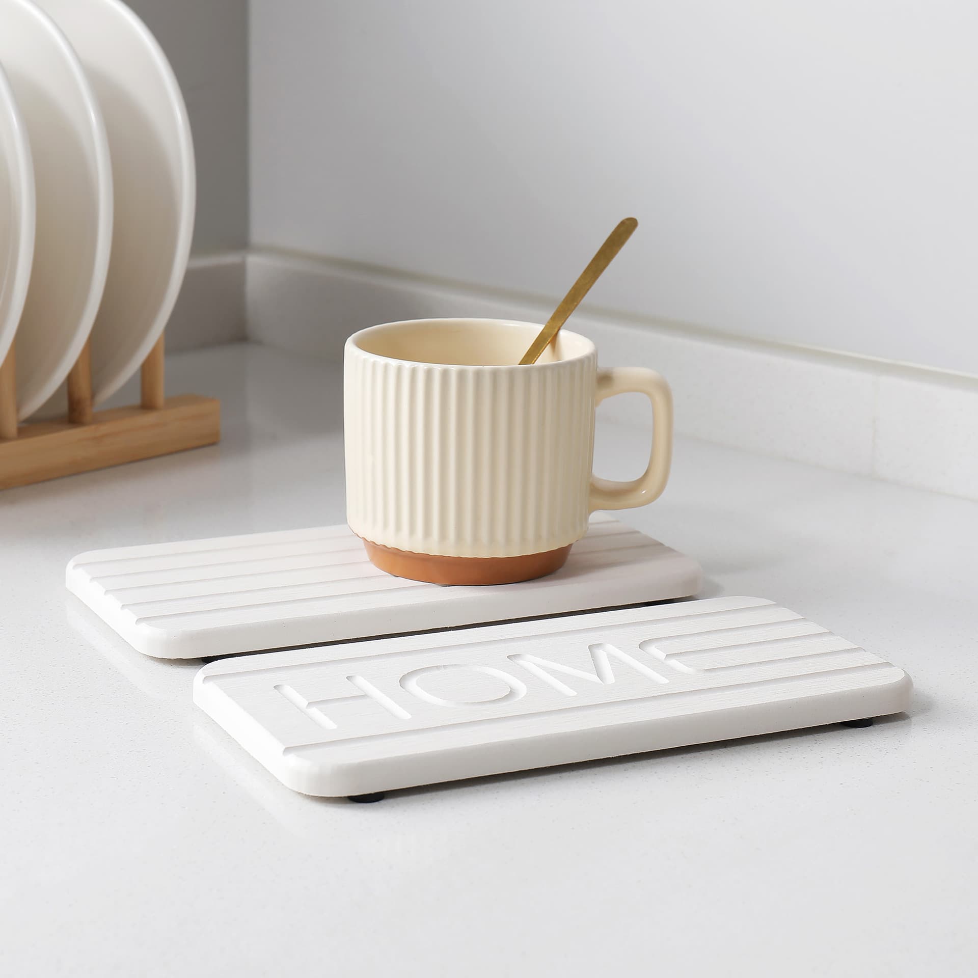 Cross-border Diatomaceous Earth Faucet Absorbent Mat Kitchen Sink Splash Guard Bathroom Washstand Drying Mat