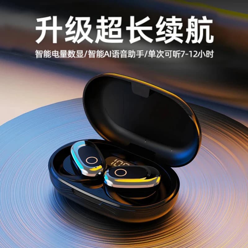 TikTok Hot 735y Open-Ear OWS Bluetooth Earphones, Clip-on Sports Earphones, Ultra-Long Battery Life, Factory Direct