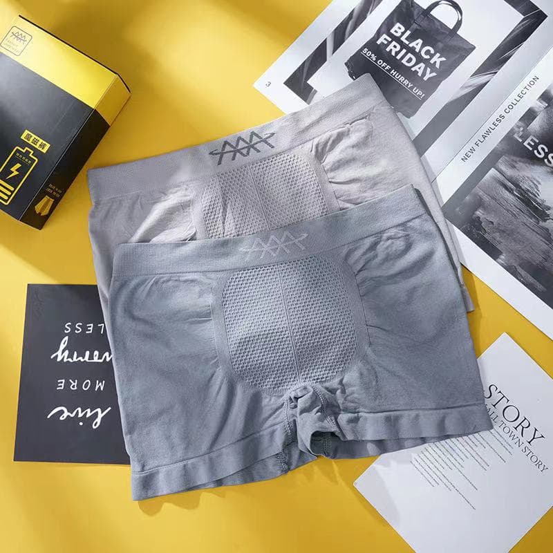 5D magic magnetic underwear men's seamless breathable mid-waist sports elastic large size comfortable breathable boxer boxer underwear for men