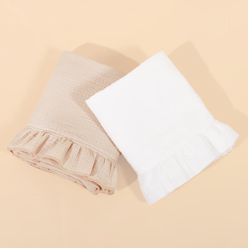 Cross-border Children's Blanket Double-layer Crepe Wrap Blanket Baby Pure Cotton Stroller Blanket Newborn Infant Swaddle Blanket