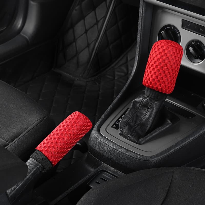 Cross-Border Summer Car Steering Wheel Cover Universal No Inner Ring Ice Silk Steering Wheel Cover Lucky Non-Slip Gear Shift Handbrake Three-Piece Set