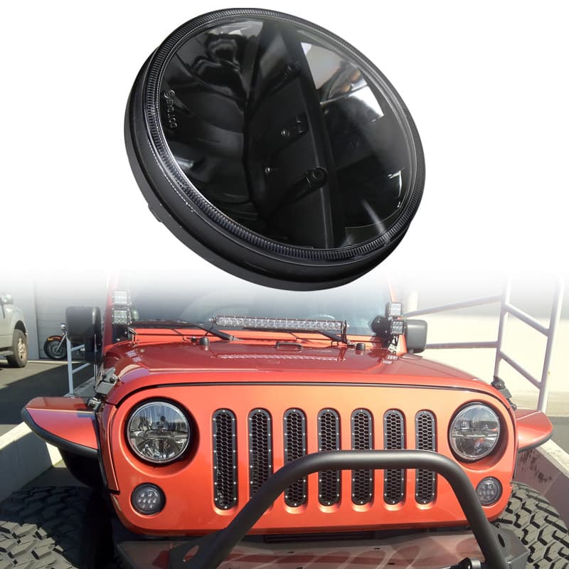 Aowosi 7-inch Harley Headlight LED Jeep Wrangler Off-Road 30W Front Headlight Off-Road Style