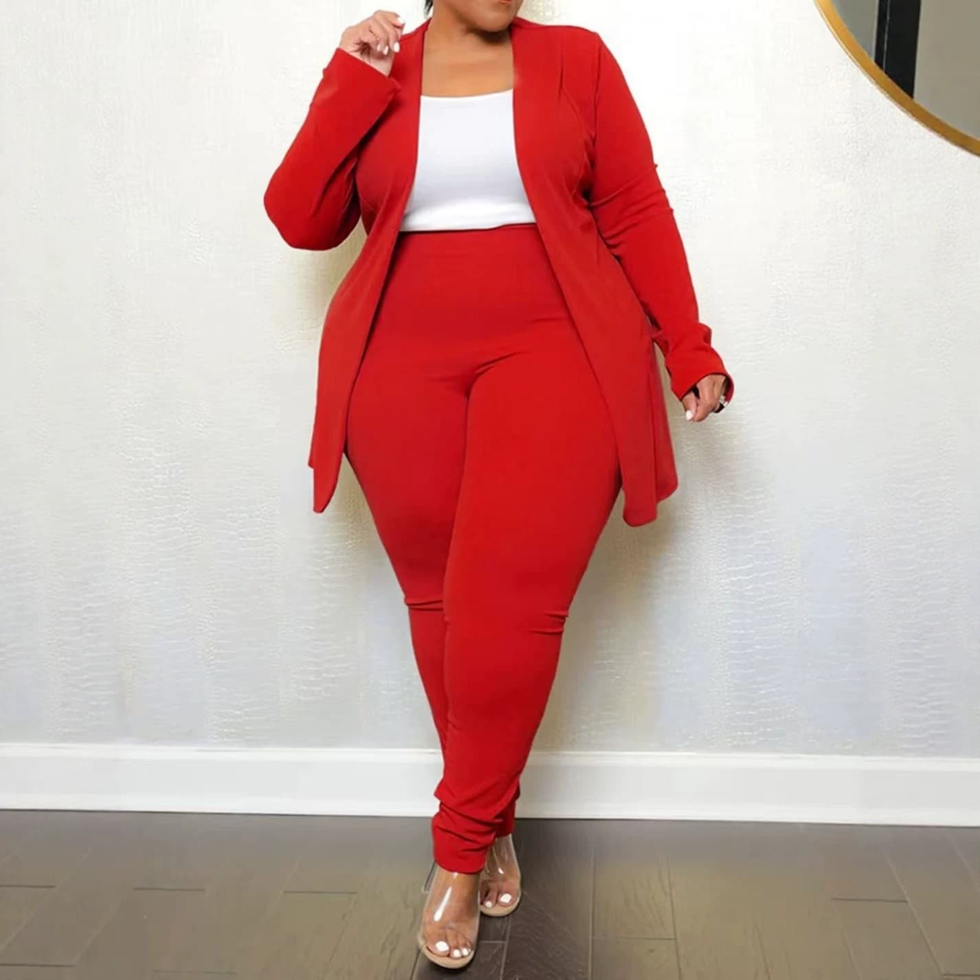 2026. Spring new style. Amazon cross-border women's casual suit. New style of large size suit with long sleeves..