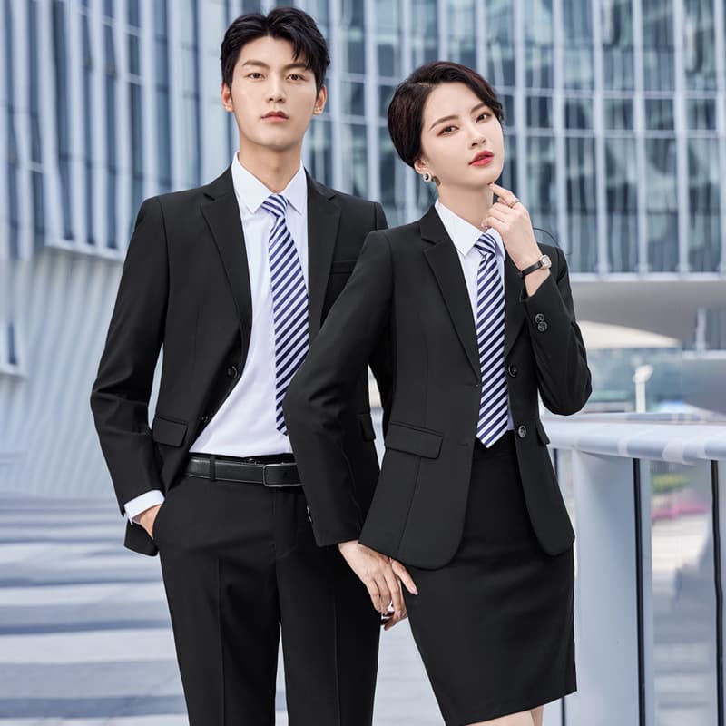 Business Professional Men Women Teacher Suit Set Commute Banking Workwear Groomsmen Formal Wear Polyester Blend Regular Fit