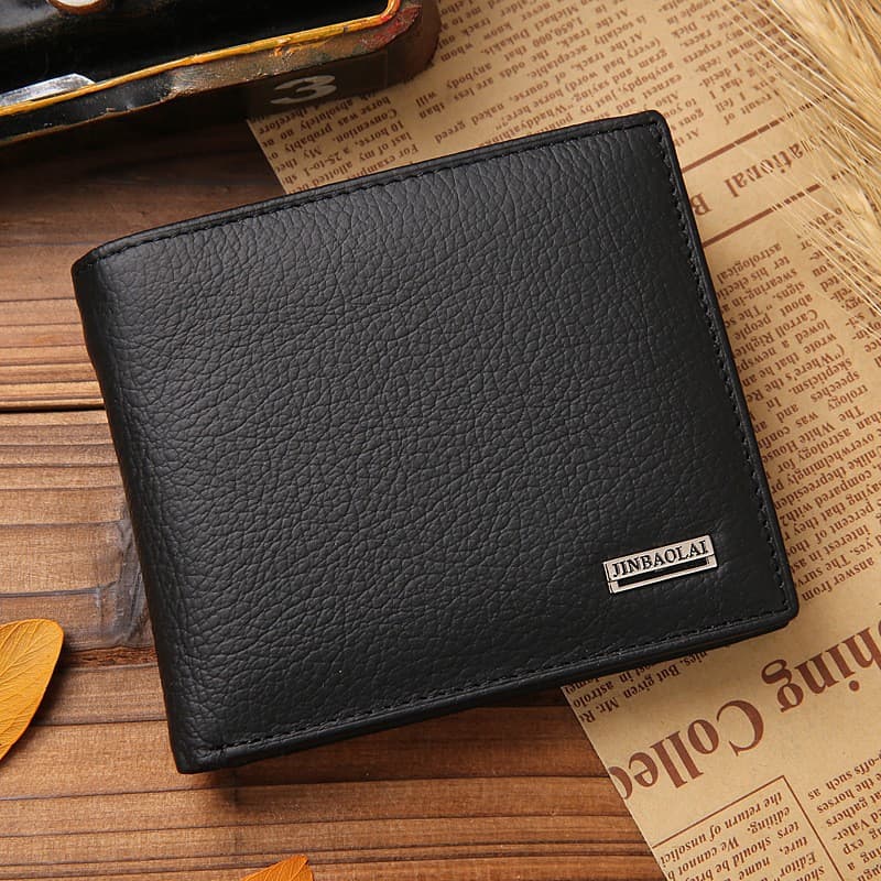 Short Men's Wallet PU Coin Purse Money Clip Zipper Wallet Leather Goods Daily Match Wear Resistant Pure Color Trendy