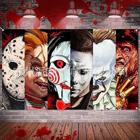Cross-border Amazon Horror Thriller Full Moon Night Halloween Party Background Haunted House Castle Scary Halloween Backdrop