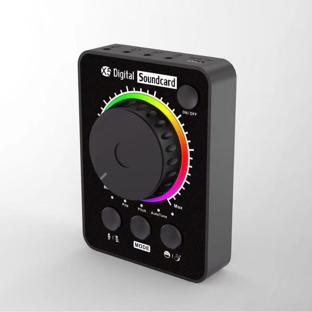 New X5 Live Streaming Sound Card Kit, Professional Live Commerce, Portable Desktop Set for Easy Operation
