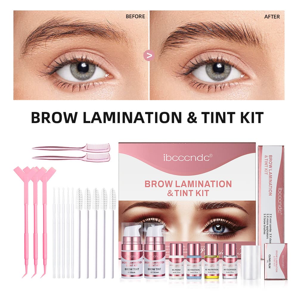 Cross-border ibcccndc New Style Eyebrow Tint and Perm Kit, Eyebrow Dye Kit, Quick-Setting Eyebrow Perm Set