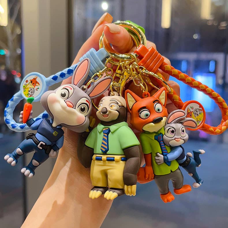 Zootopia Keychain Pendant Cute Judy Nick Key Chain Bag Accessory Gift Wholesale