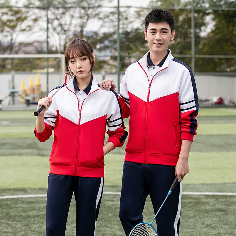 Autumn student sports uniform group outfit junior high and high school class uniform long-sleeved set casual three-piece set preppy style