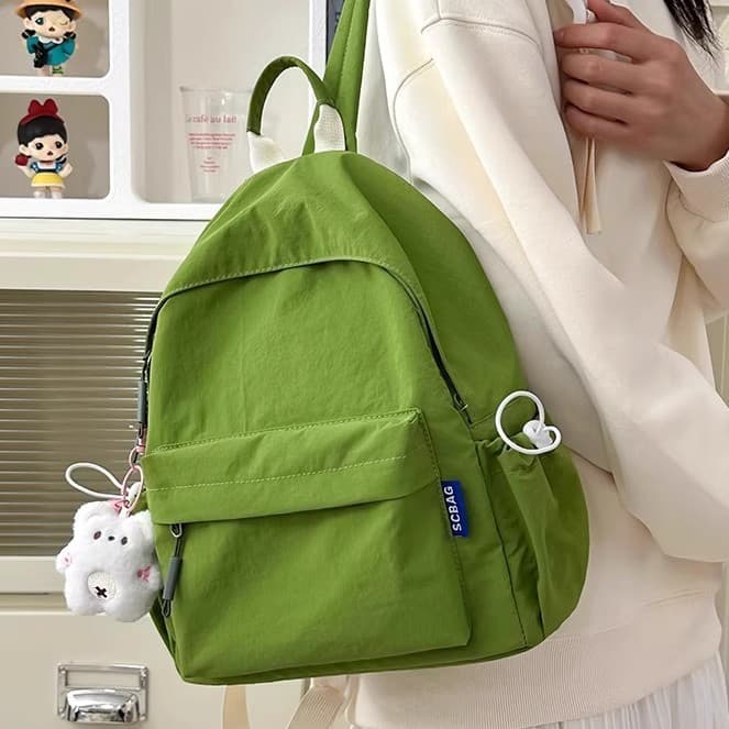 Green Small Backpack 2025 New Lightweight Travel Daypack for Women School Bag Shoulder Bag