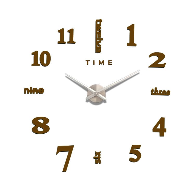 Acrylic 3D Wall Clock No-Drill Creative DIY Wall Clock Living Room Wall Sticker Clock Bedroom Personalized Clock