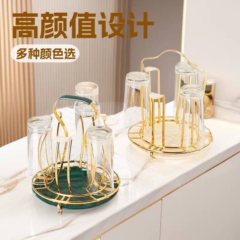 Water cup holder household drain cup holder water cup holder hanging cup holder living room kitchen cup water tabletop storage rack