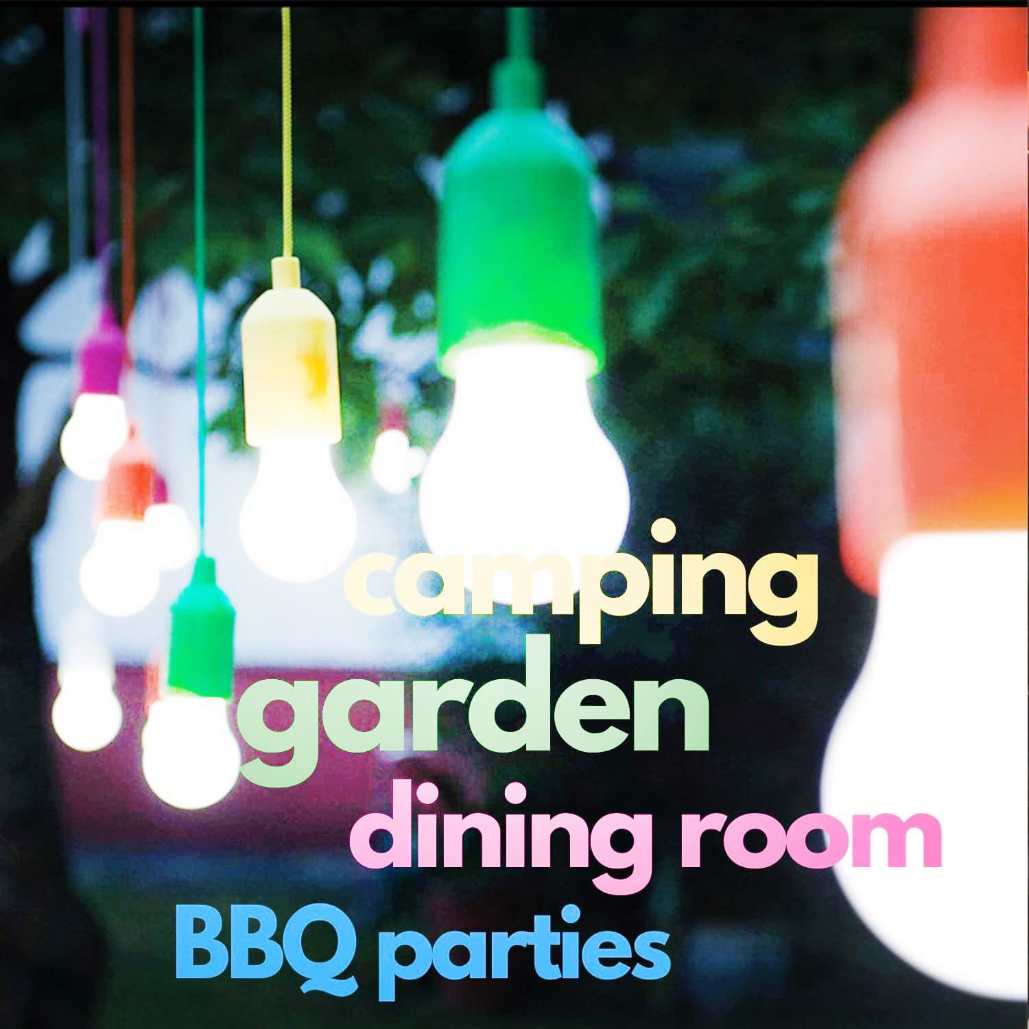 LED portable multi-color retro lighting tent light Christmas camping camping household light bulb outer pull cord light bulb white light
