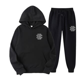 Cross-border New Autumn/Winter Amazon Hot Selling Trendy Men's and Women's Casual Hooded Fleece Sweatshirt Sports Set