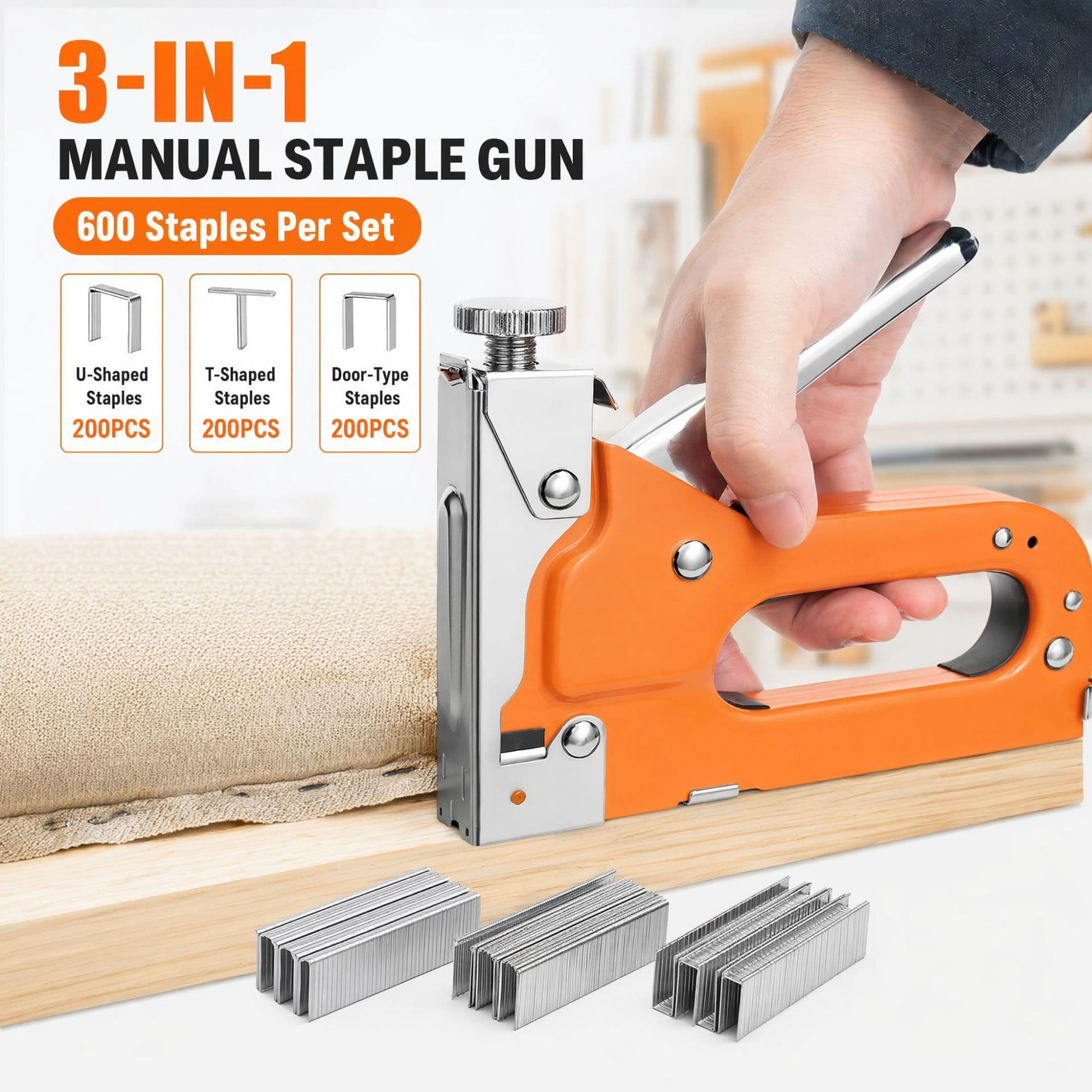 Multi-purpose Staple Gun U-Type Nailer Brad Nailer for Picture Frames Woodworking Decoration Manual Nail Gun