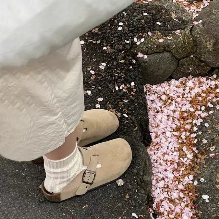 Baotou Half Slippers for Women New 2025 Outer Wear Birkenstock Shoes Internet Celebrity Same Style Half Slippers Spring & Fall Birkenstock Shoes