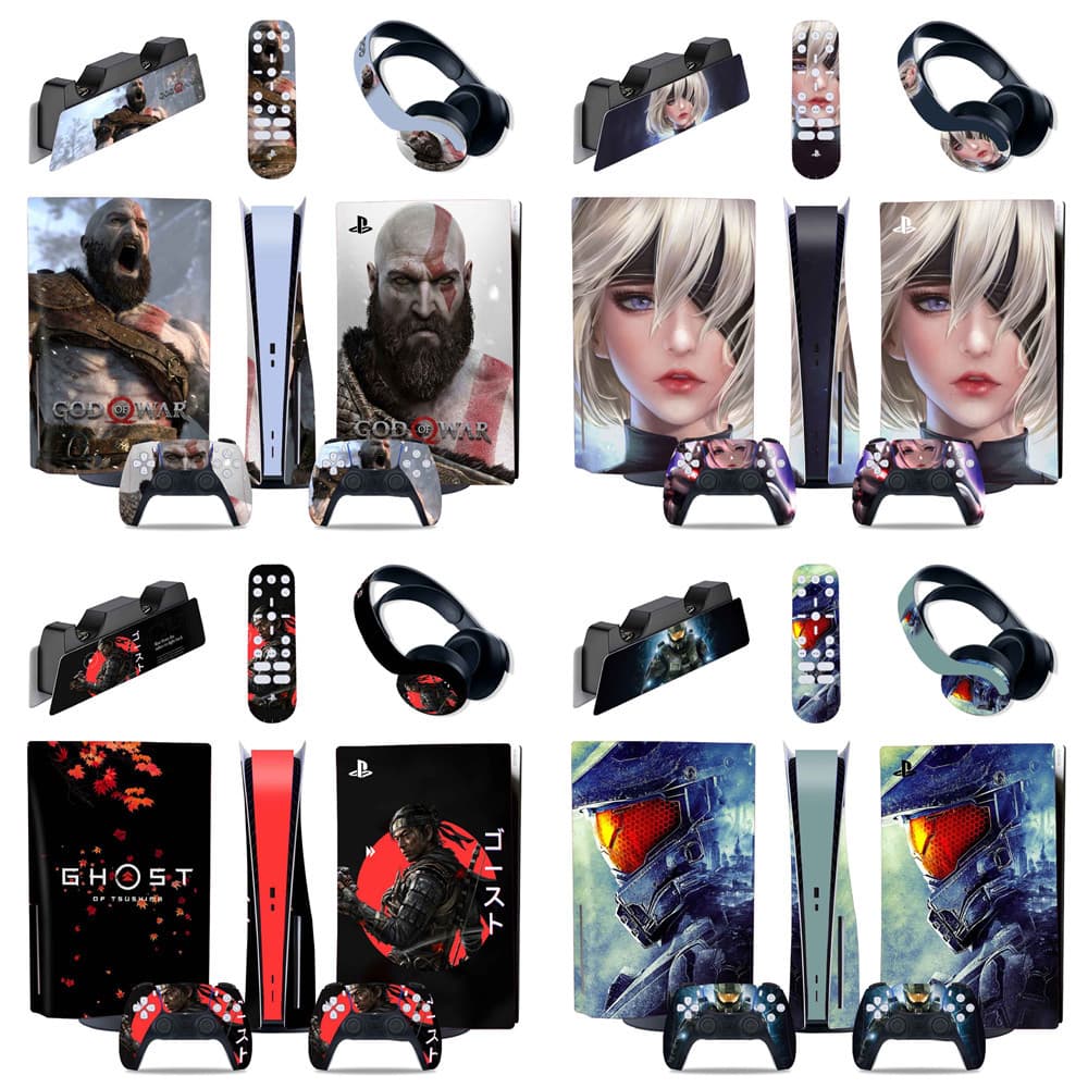 Knight PS5 Game Console Sticker Creative, Cartoon, Cool Skin Sticker 5-in-1 Sticker