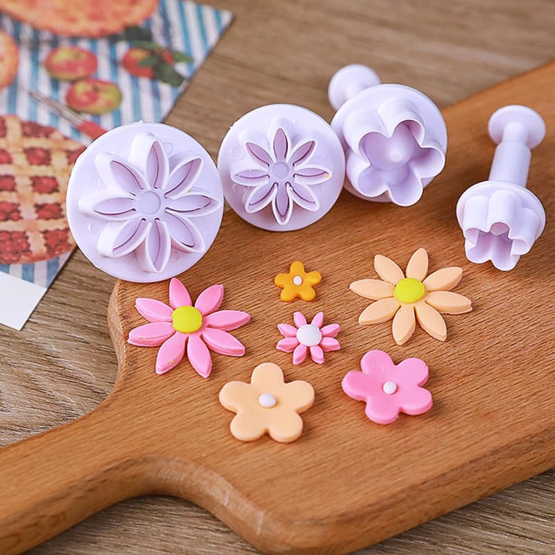 Steamed Bun Mold Cartoon Leaf Flower Daisy Dessert Pastry Tool Fondant Cookie Mold