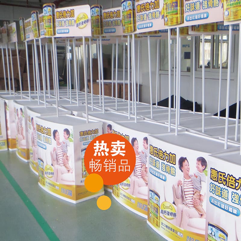 Manufacturer Custom Promotion Table Display Stand Portable Tasting Table Pull-up Foldable Advertising Table Stall Storage Trolley