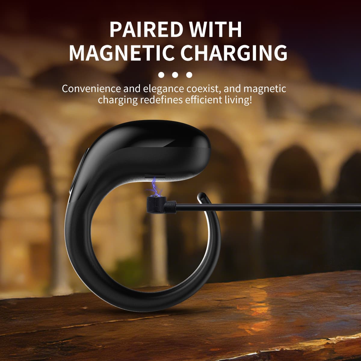 New D02# Magnetic Charging Smart Bluetooth Ring with OLED Display, Phone App Connection, Alarm Reminder, and Counter