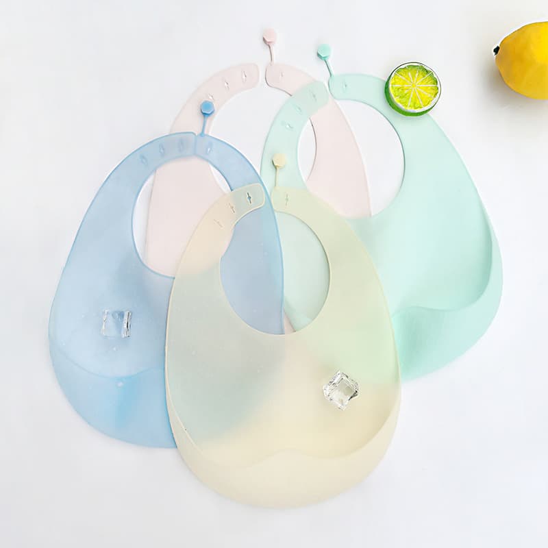 Silicone Baby Bib with Pocket, Practical Soft Food Catcher, Drool Bib, No-Wash Feeding Tool, Lightweight