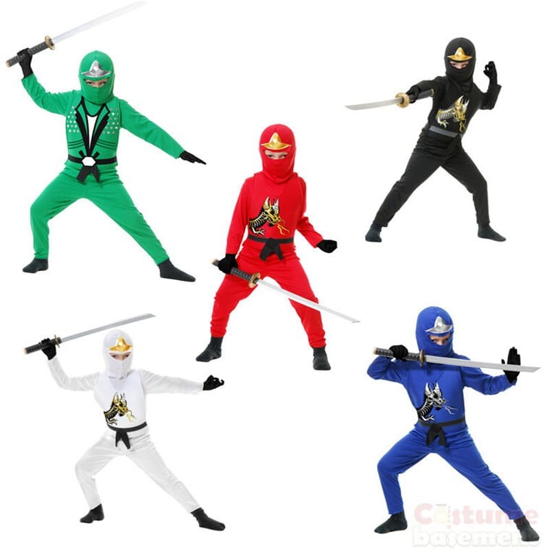 Children's Ninja Costumes LEGO Ninjago NINJIA GO 4-piece Set Halloween Purim Costumes