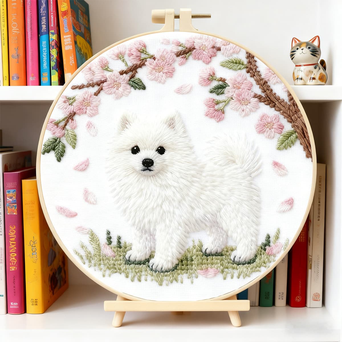 Cross-border new product dog embroidery diy handmade fabric material bag kit Pomeranian cute creative sewing kit