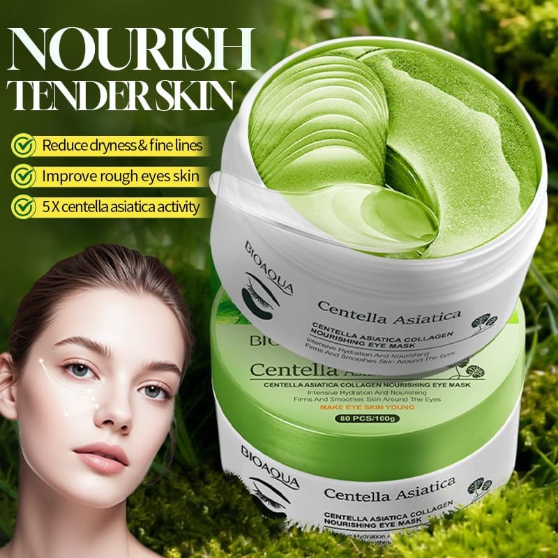 BIOAOUA All-English Eye Mask with Centella Asiatica Collagen Nourishing Eye Mask Moisturizing Eye Mask Cross-border Export