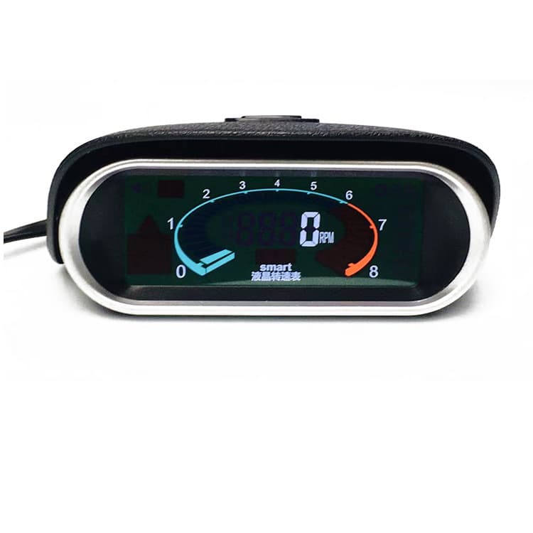 Car LCD Horizontal Tachometer 9V-36V Truck Excavator Engineering Vehicle Heavy-Duty Vehicle Forklift Marine Modification