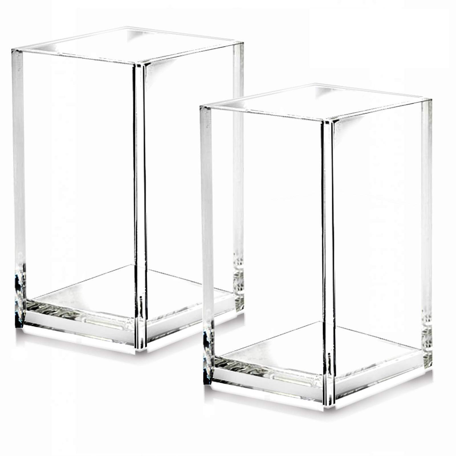 Transparent Pencil Holder Cup Stationery Office School Household Supplies Desktop Accessories Storage Rack Makeup Brush Storage