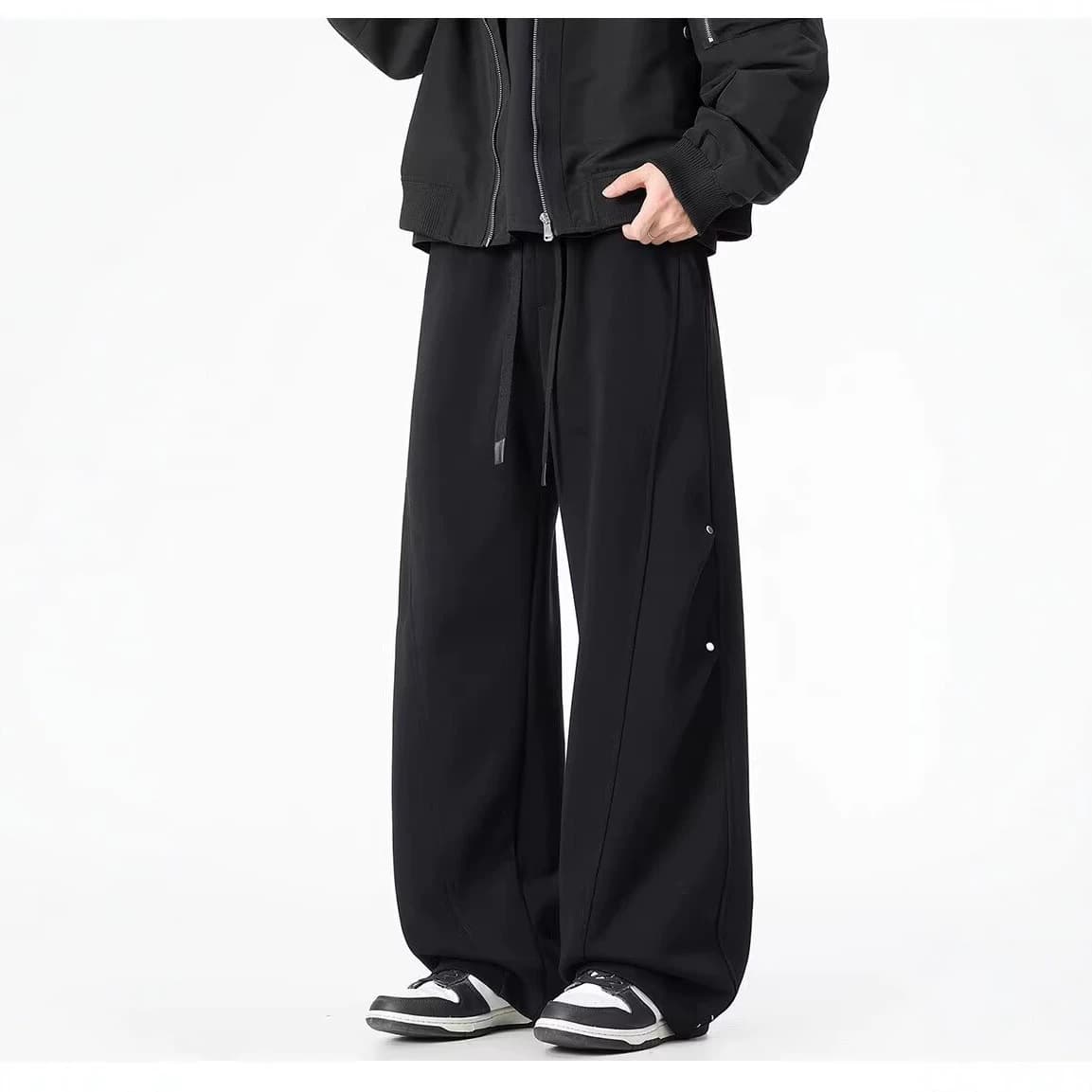New Harajuku Sweatpants for Men Fall/Winter American Streetwear Loose Straight-Leg Draped Versatile Casual Long Pants