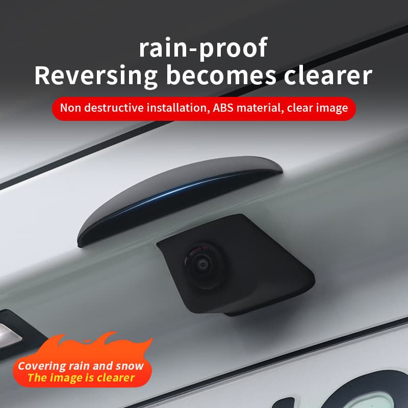 Car Rearview Camera Rain Cover, 360 Camera Waterproof Rain Shield, Rain Visor Silicone Type ABS