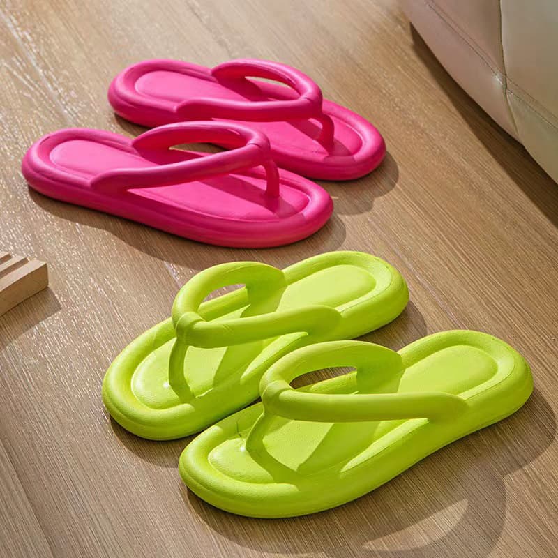 EVA Flip Flop Sandals for Women Summer Toe Separator Beach Outdoor Bathroom Non-slip Fashionable New Breathable Flat