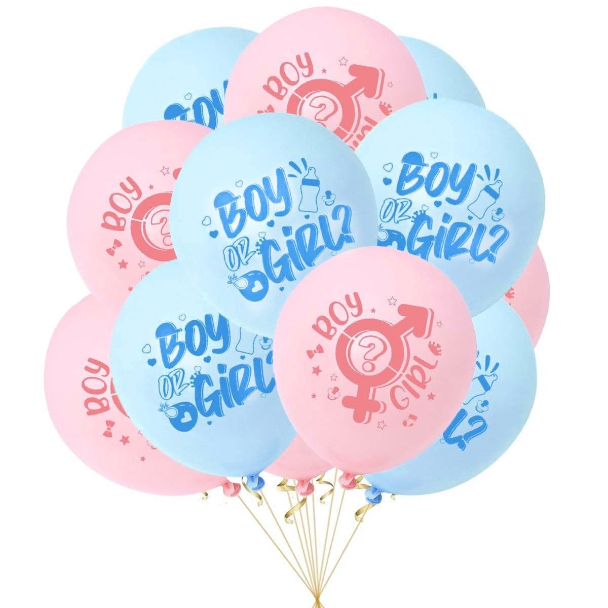 Cross-border Gender Reveal Latex Balloons 12 inch Boy Girl Baby Party Decoration Balloons