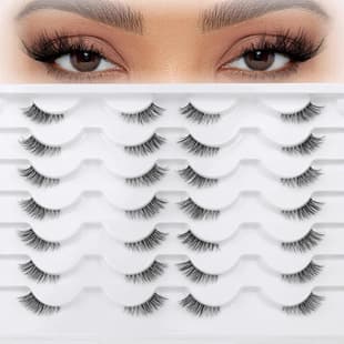 Cross-Border Source European American False Eyelashes 14 Pairs Half Lashes Eye Tail Lengthening 3D Thick Soft Curly Natural