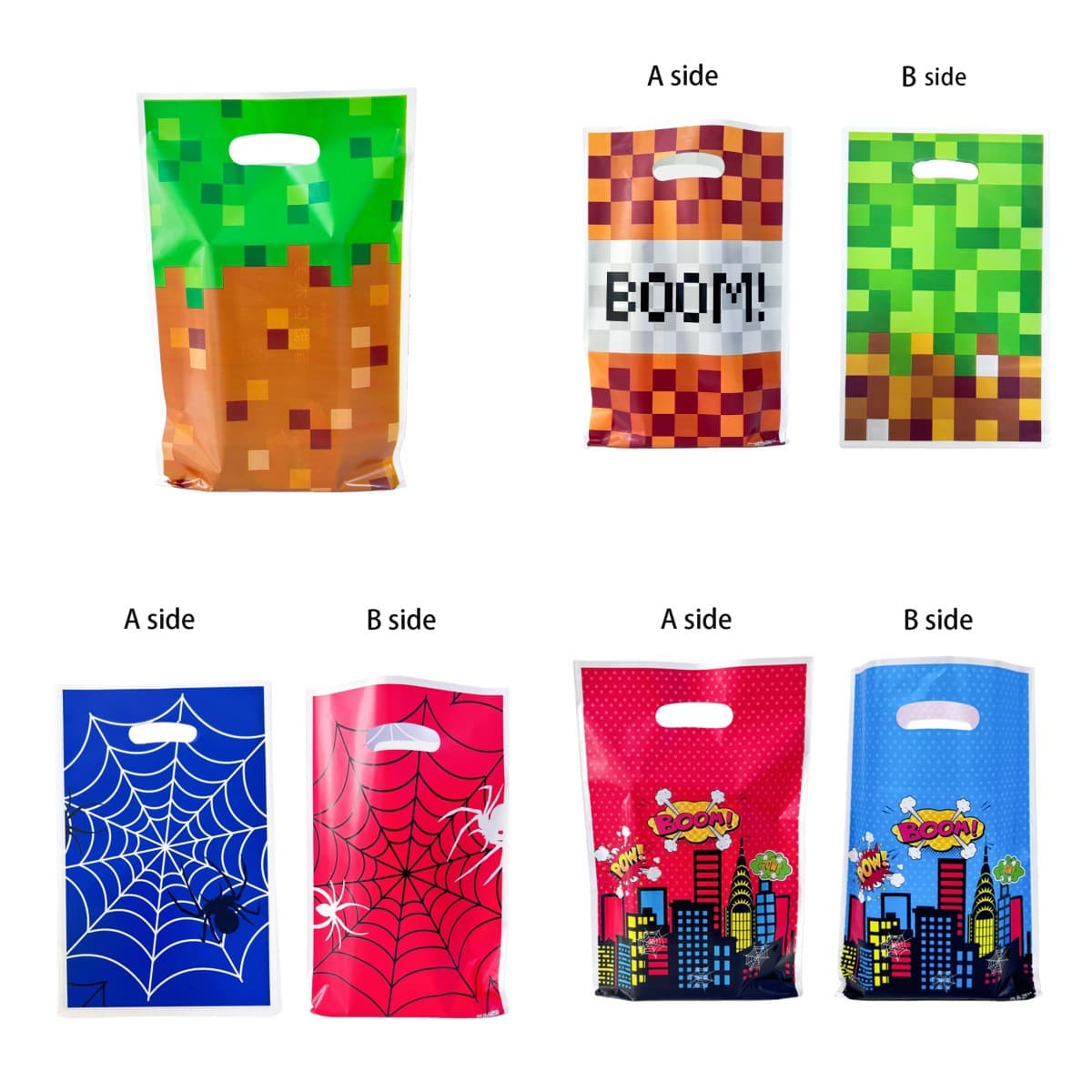 Cross-Border Cartoon Minecraft Gift Bag Avengers Gift Bag Kids Birthday Party Favor Candy Packaging Bag