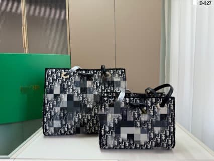 Cross-border Source D-brand OBLIQUE Print Handheld Tote Bag Fashion Versatile Bowknot Shoulder Crossbody Women's Bag