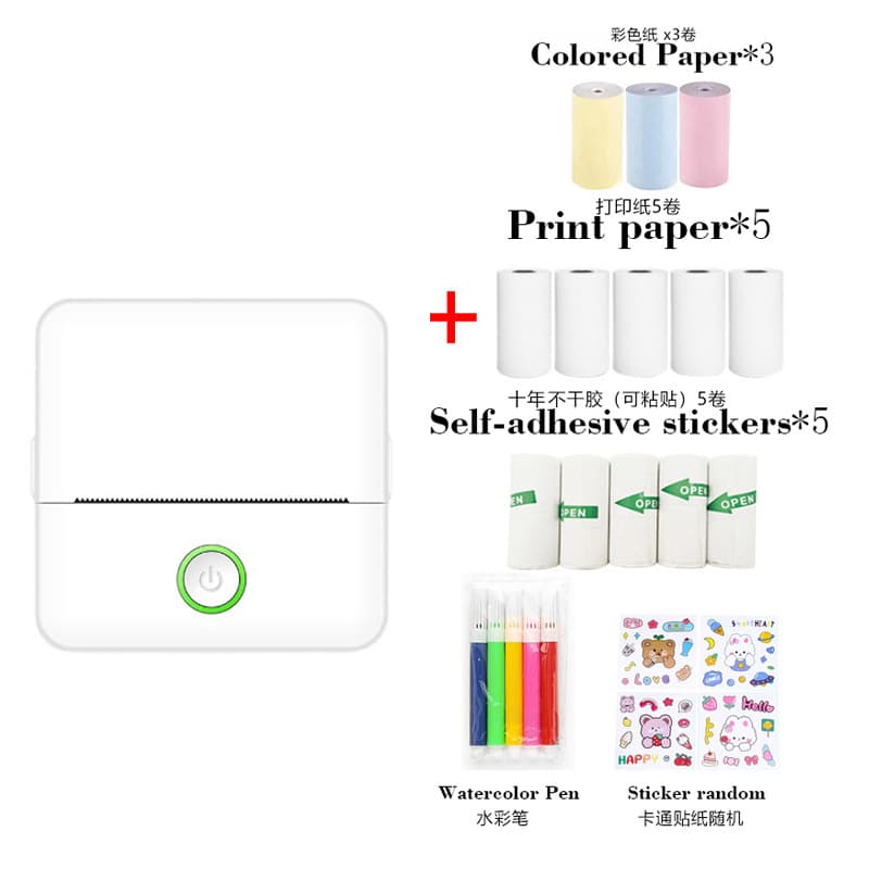 Factory Wholesale Cross-border Mini Printer Portable Thermal Photo Printer Pocket Student Mini Printer