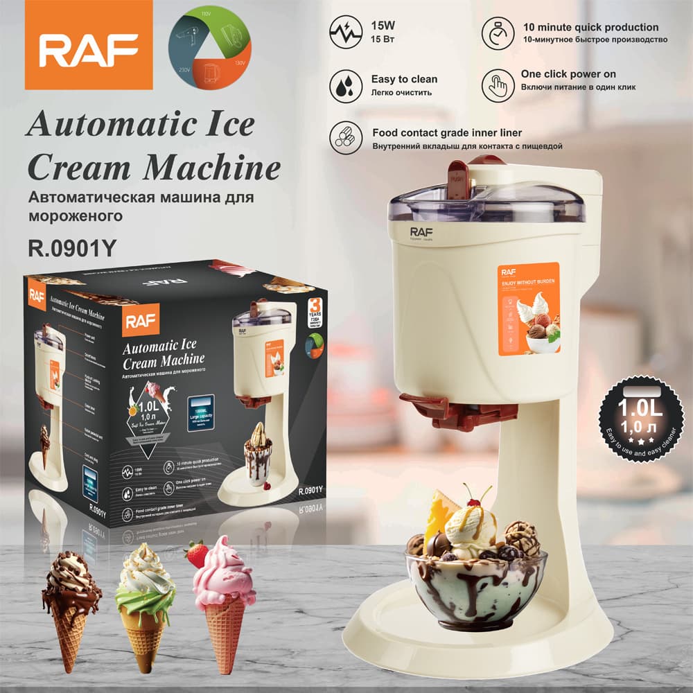 RAF Cross-Border Small DIY Fully Automatic Home Mini Fruit Ice Cream Kids DIY Cone Ice Cream